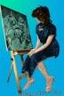 girl & painting